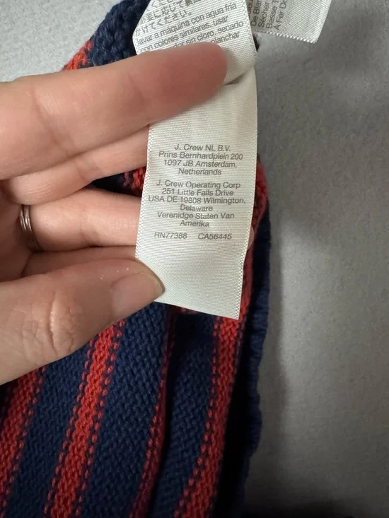 Madewell Navy with Red Stripe Crewneck Sweater - Picture 6 of 7